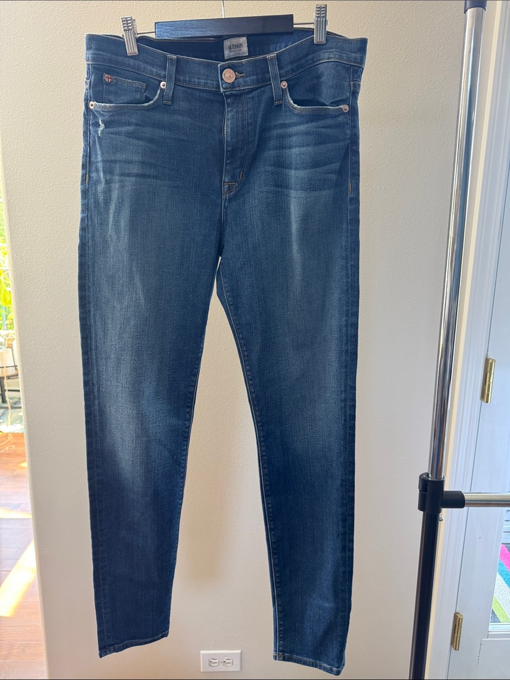 Hudson Jeans Women's Skinny Jeans in Dark Blue Denim